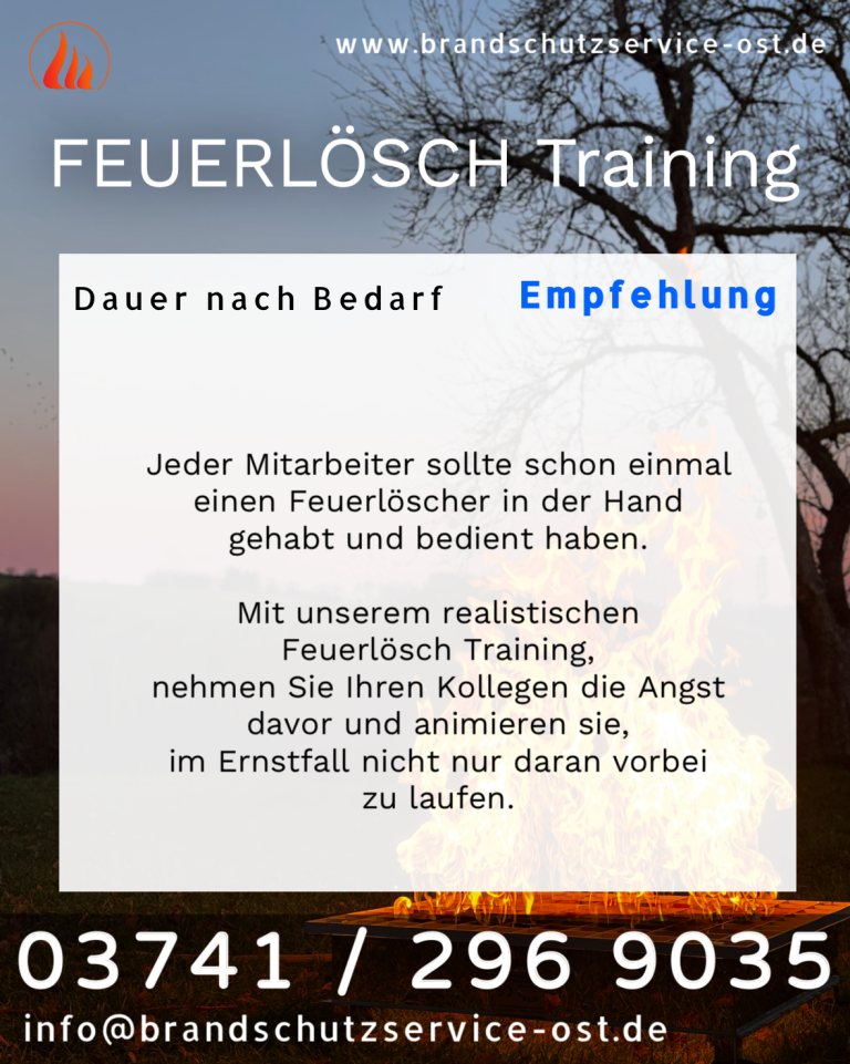 Feuerlösch Training Brandschutzschulungen aus Plauen